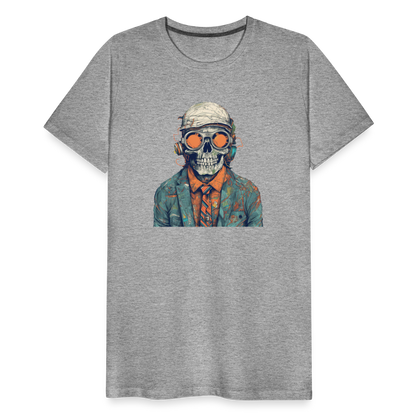 Cooles Skelett Portrait mit Sonnenbrille, Mütze - Männer Premium T-Shirt - by Artful Alchemist