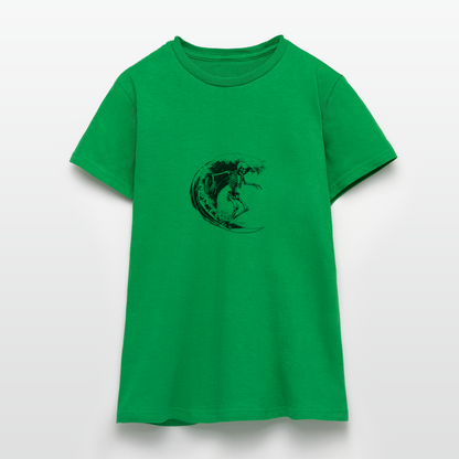 Cooles Surfer Skelett - Frauen T-Shirt - by Artful Alchemist