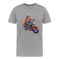 Coole alte Biker Oma - Motorrad Omi  - Männer T-Shirt - Grau meliert