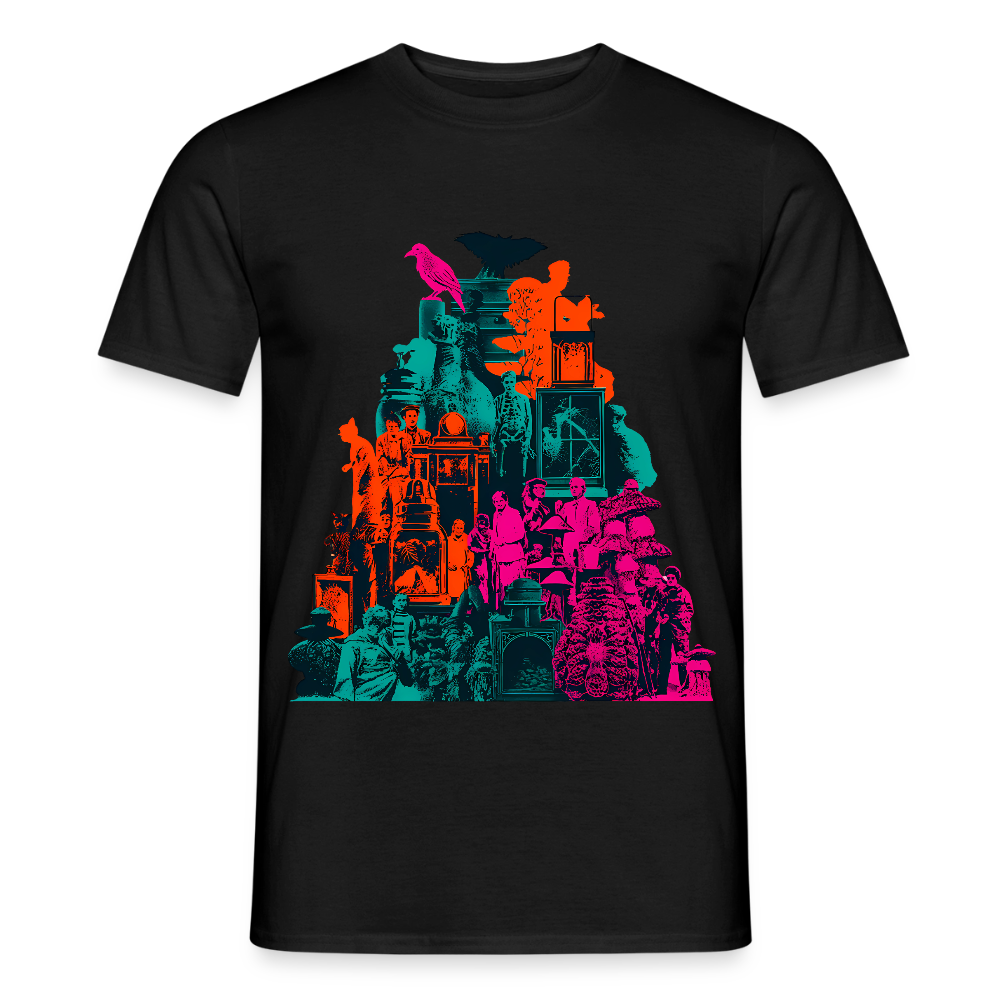 Dark History Collage – Männer T-Shirt - Schwarz
