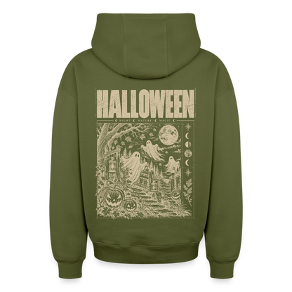 Halloween Night – Oversized Unisex Zip-Hoodie - Khaki