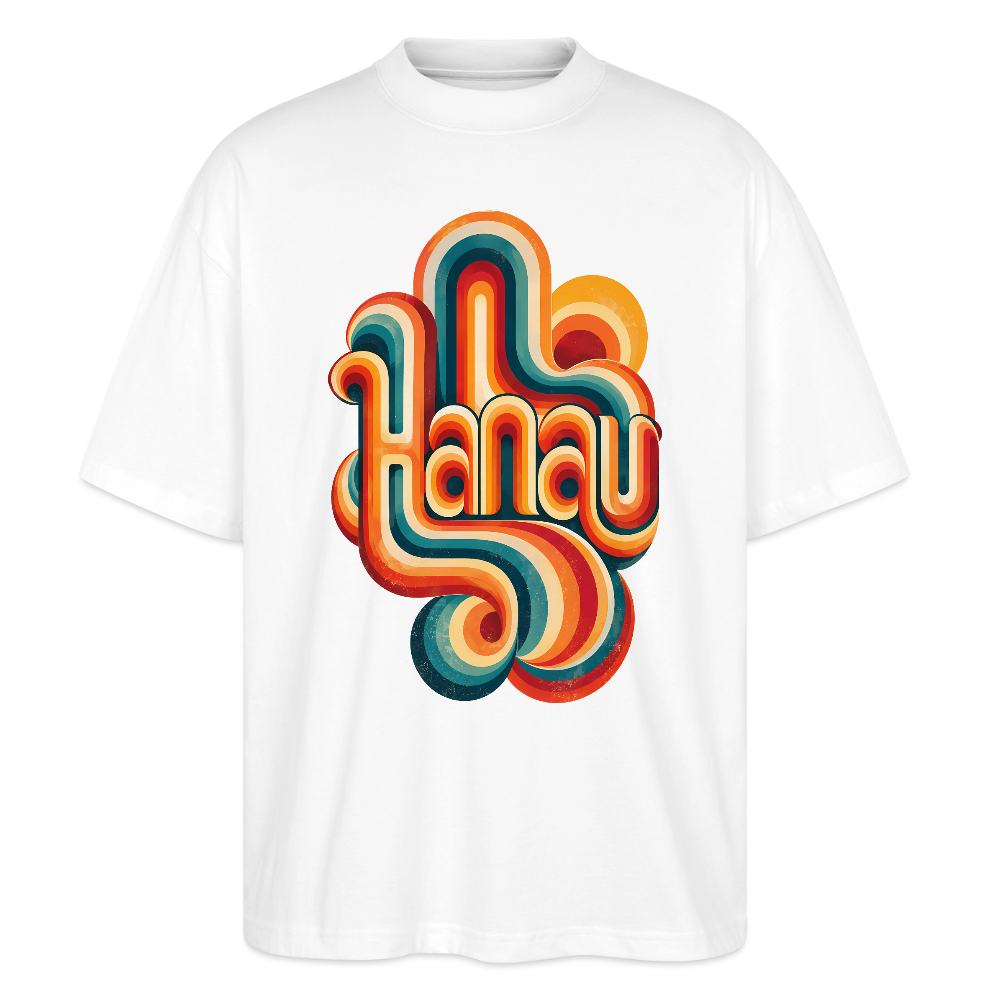 Hanau Retro – Oversized Unisex Bio T-Shirt - Weiß