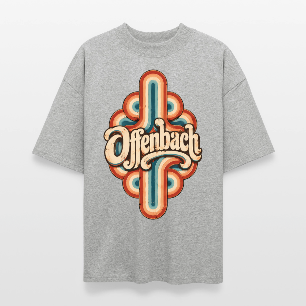 Offenbach Retro – Oversized Unisex Bio T-Shirt - Grau meliert
