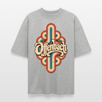 Offenbach Retro – Oversized Unisex Bio T-Shirt - Grau meliert