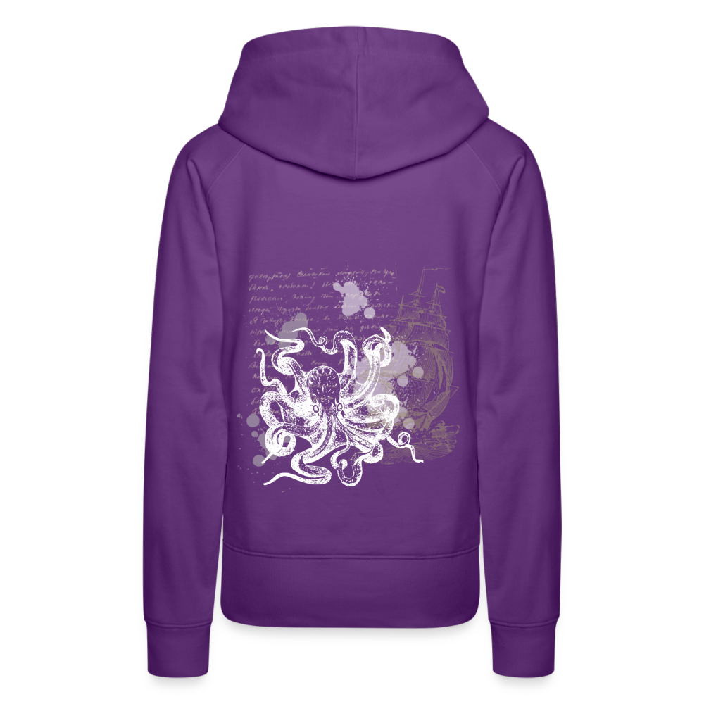 Vintage Steampunk Oktopus Motiv - Frauen Premium Hoodie - Purple