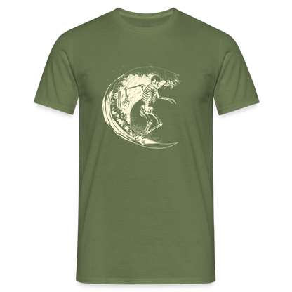 Cooles Surfer Skelett - Männer T-Shirt - by Artful Alchemist