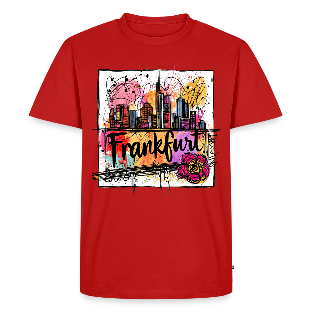 Frankfurt Skyline - Männer Premium T-Shirt - Rot