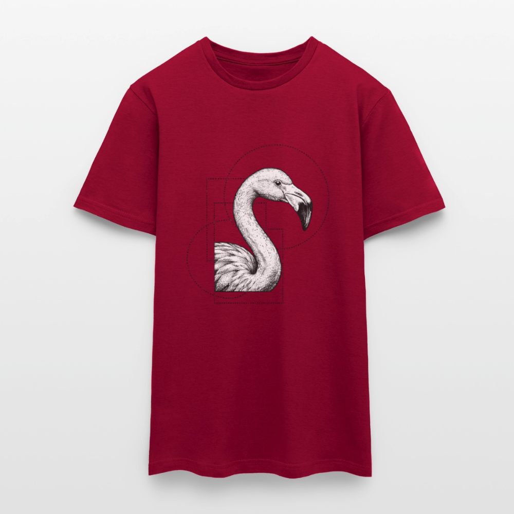 Geometric Grace – Modern Flamingo - Männer T-Shirt - by Artful Alchemist