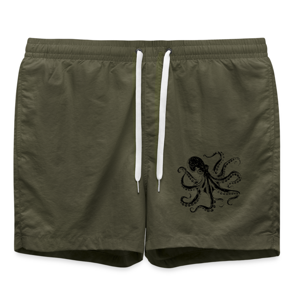 Cooler Oktopus Kraken - Badeshorts Unisex - Olive