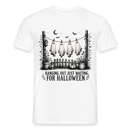 Hanging Out Just Waiting For Halloween - Männer T-Shirt - by Artful Alchemist