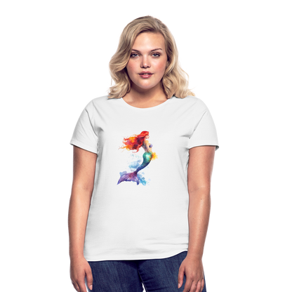 Meerjungfrau als Aquarelle - Frauen T-Shirt - by Artful Alchemist