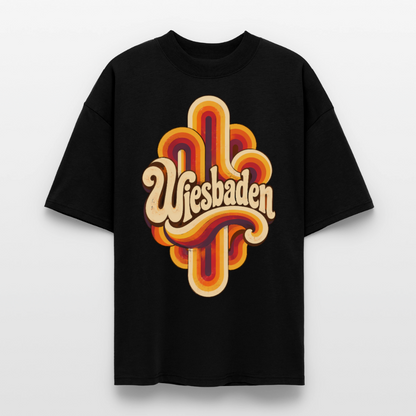 Wiesbaden Retro – Oversized Unisex Bio T-Shirt - Schwarz