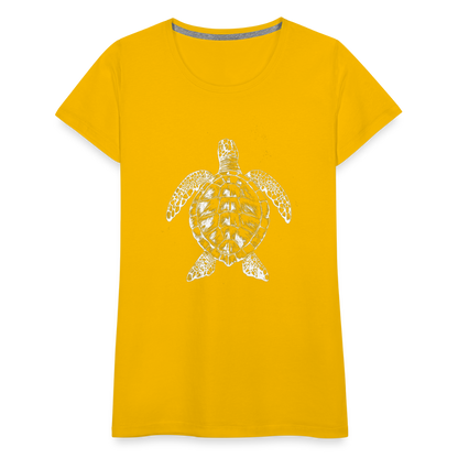 Meeresschildkröte - Monochrom - Frauen Premium T-Shirt - by Artful Alchemist