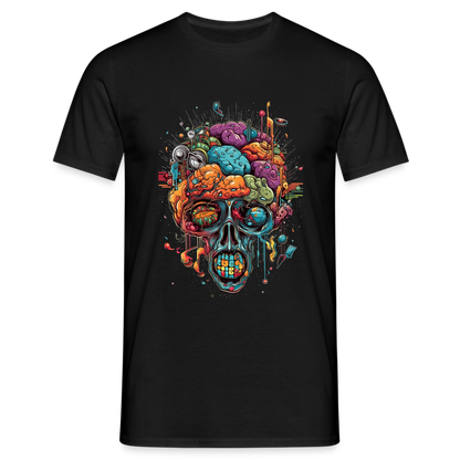 Surrealistischer, psychedelischer Totenkopf - Männer T-Shirt - by Artful Alchemist