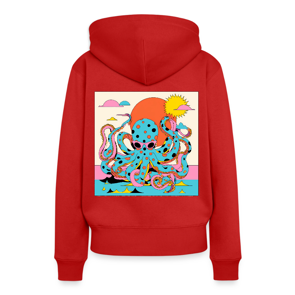 Octopus Summer – Retro Comic - Frauen Premium Bio Hoodie - by Artful Alchemist