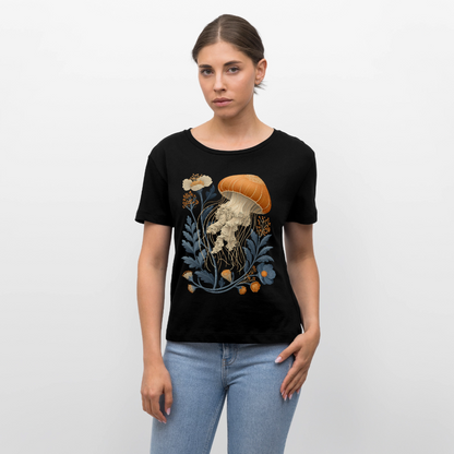 Floral Jellyfish - Stanley/Stella Relaxed Rundhals Frauen Bio-T-Shirt SERENA - by Artful Alchemist