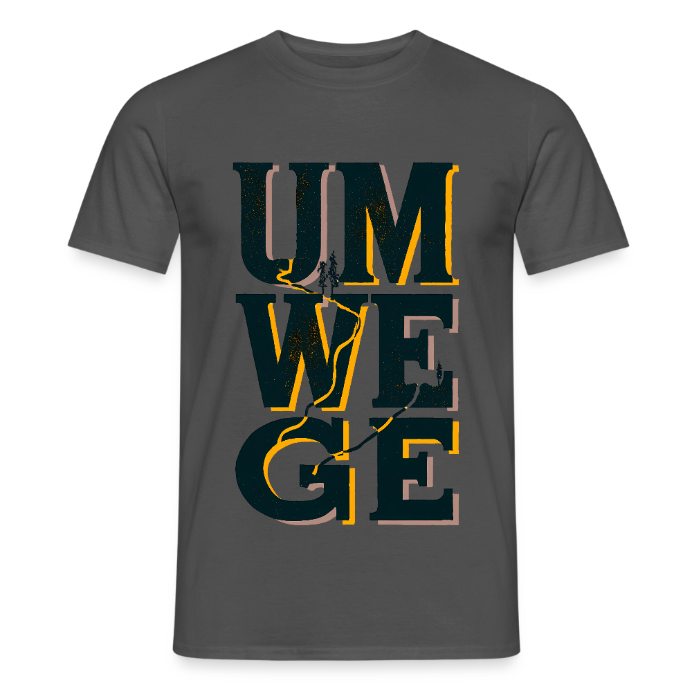 Umwege – Männer T-Shirt - Anthrazit