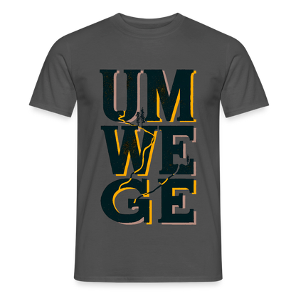 Umwege – Männer T-Shirt - Anthrazit