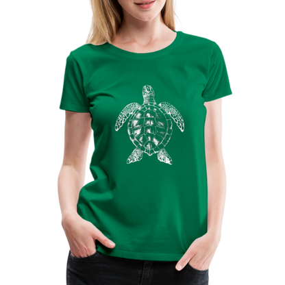 Meeresschildkröte - Monochrom - Frauen Premium T-Shirt - by Artful Alchemist