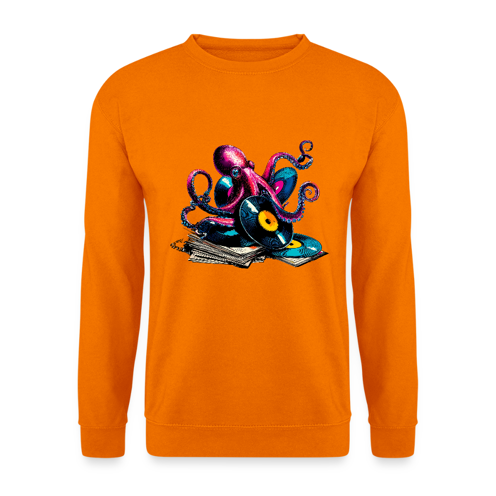 DJ Oktopus – Wenn Tiefsee auf Vinyl trifft - Unisex Pullover - Orange