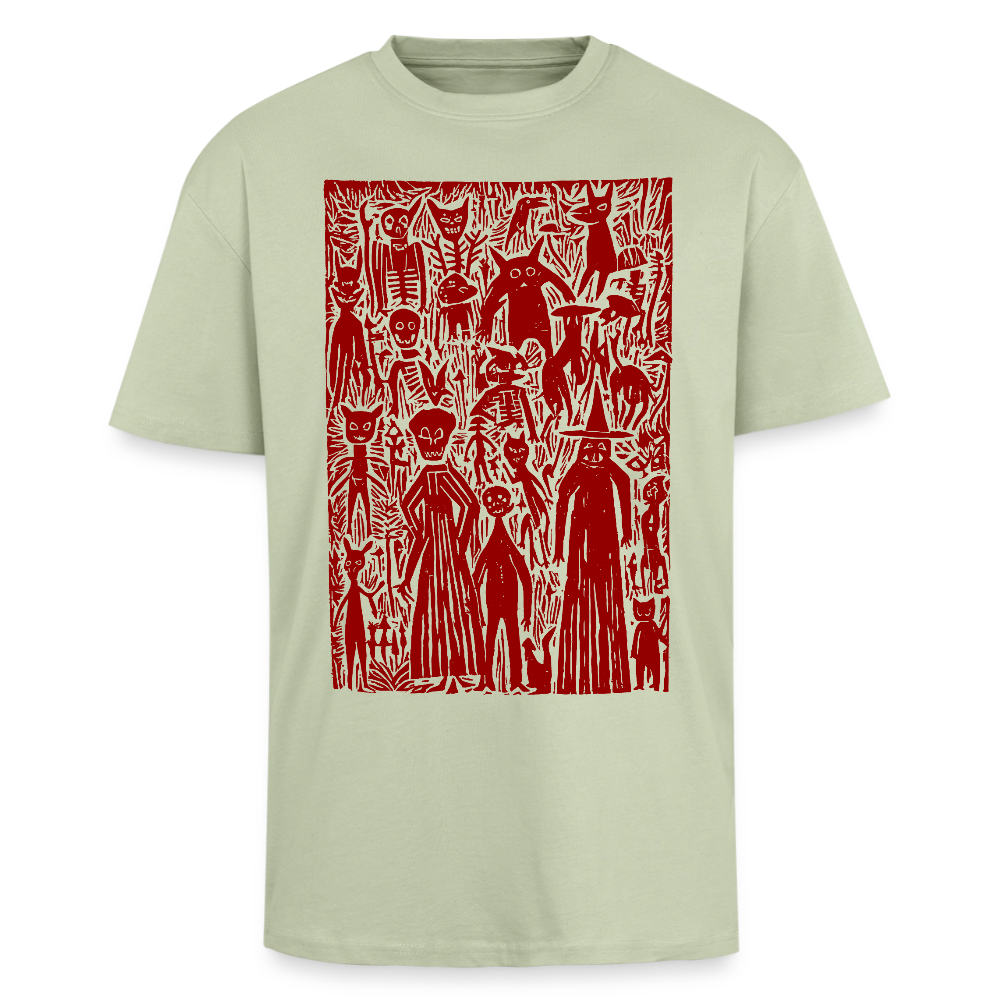 Night Creatures – Oversized Heavyweight Unisex T-Shirt - Leichtes Salbeigrün 