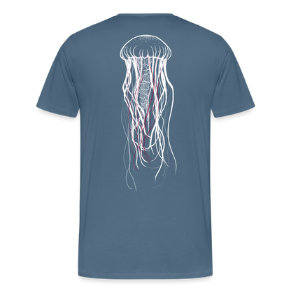 Qualle mit roten Fäden - Männer Premium T-Shirt - by Artful Alchemist