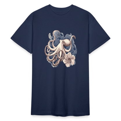 Vintage Oktopus - Männer Gildan Heavy T-Shirt - by Artful Alchemist