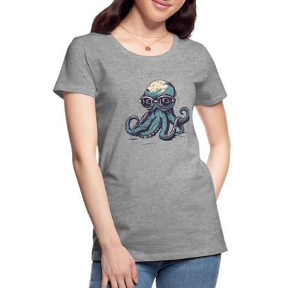Nerdy Comic Oktopus mit Brille - Frauen Premium T-Shirts - by Artful Alchemist