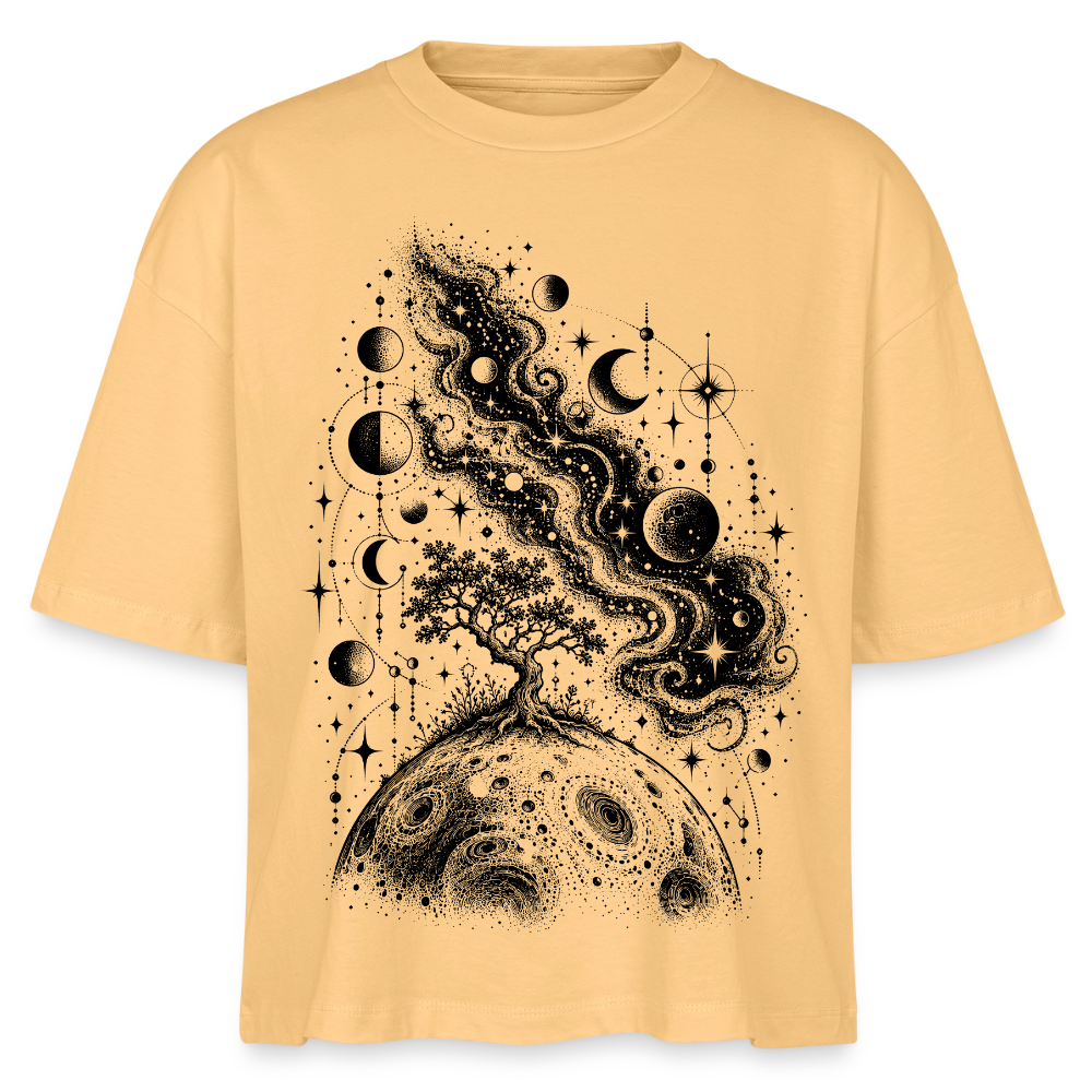 Kosmischer Baum – Frauen Boxy Bio-T-Shirt Nova - Mispel