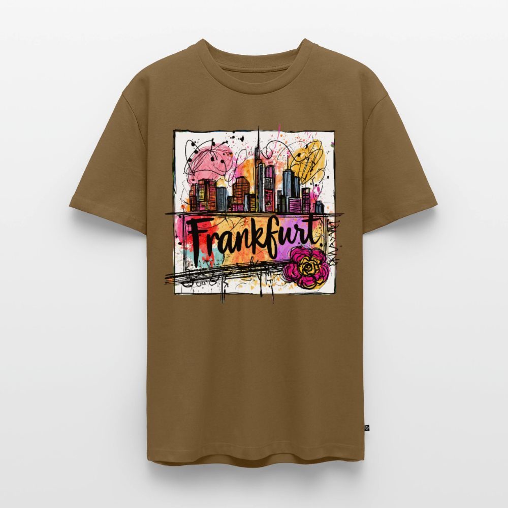 Frankfurt Skyline - Männer Premium T-Shirt - Nussbraun
