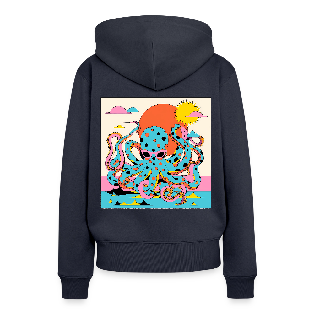 Octopus Summer – Retro Comic - Frauen Premium Bio Hoodie - by Artful Alchemist