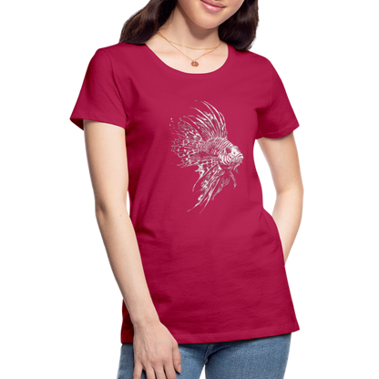 Rotfeuerfisch - Monochrom - Frauen Premium T-Shirt - by Artful Alchemist