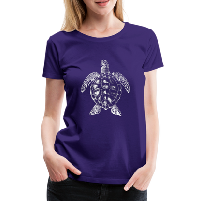 Meeresschildkröte - Monochrom - Frauen Premium T-Shirt - by Artful Alchemist