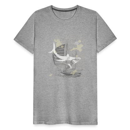 Vintage Steampunk Hai Motiv - Männer Premium T-Shirts - by Artful Alchemist
