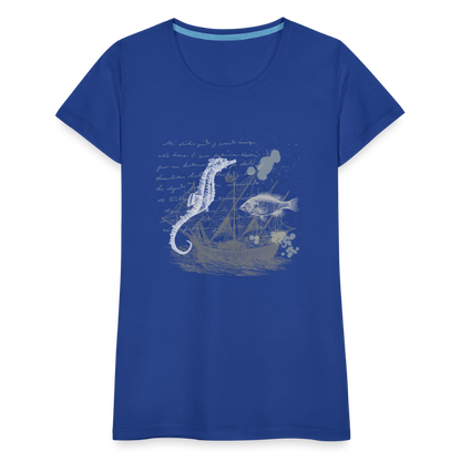 Vintage Steampunk Seepferdchen Motiv - Frauen Premium T-Shirts - by Artful Alchemist