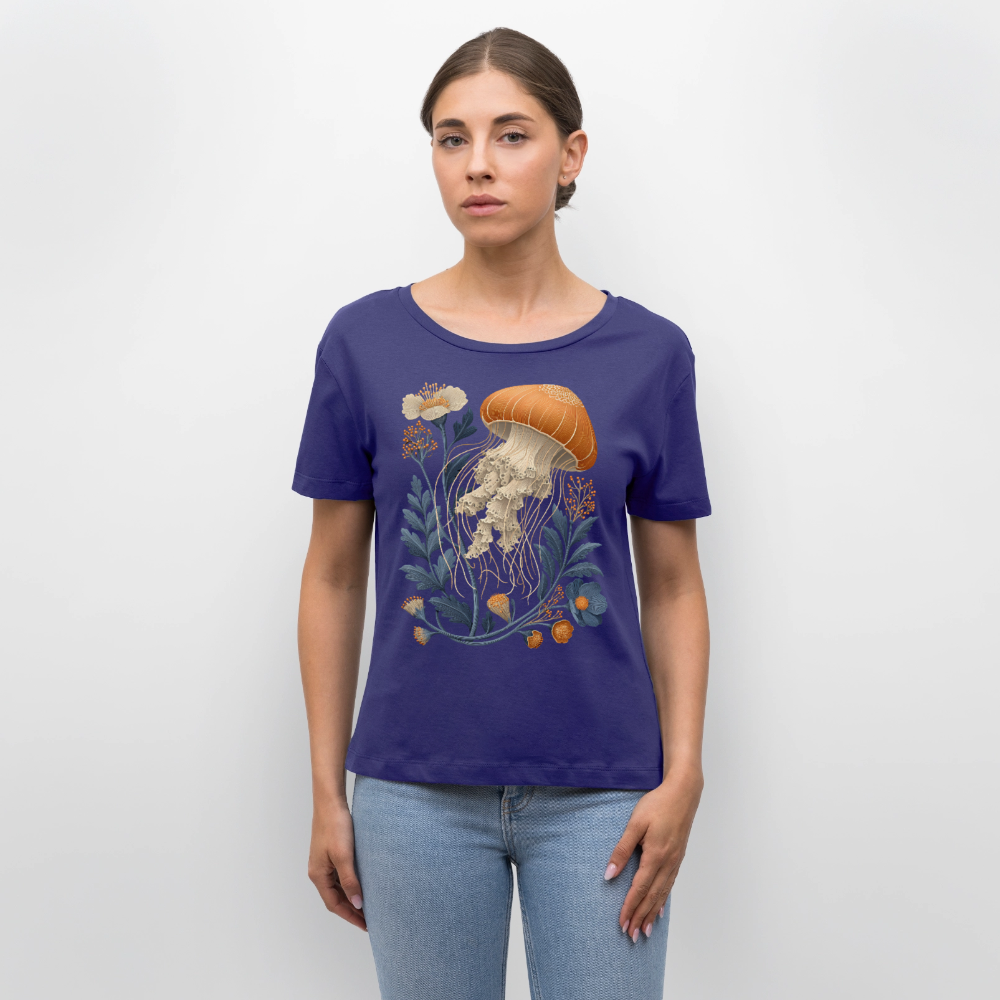 Floral Jellyfish - Stanley/Stella Relaxed Rundhals Frauen Bio-T-Shirt SERENA - Dämmerung