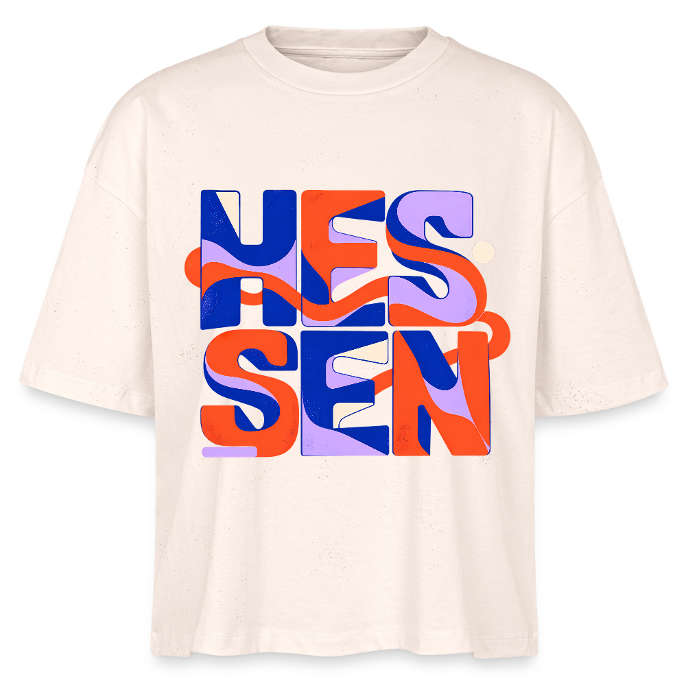 Hessen Color – Frauen Boxy Bio-T-Shirt Nova - Natur