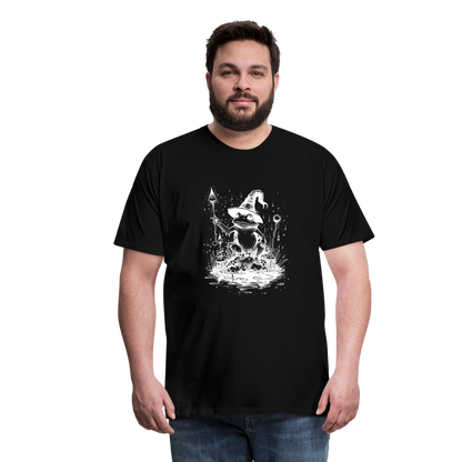 Magischer Frosch mit Zauberhut und Zauberstab - Männer Premium T-Shirt - by Artful Alchemist