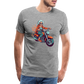 Coole alte Biker Oma - Motorrad Omi  - Männer T-Shirt - Grau meliert