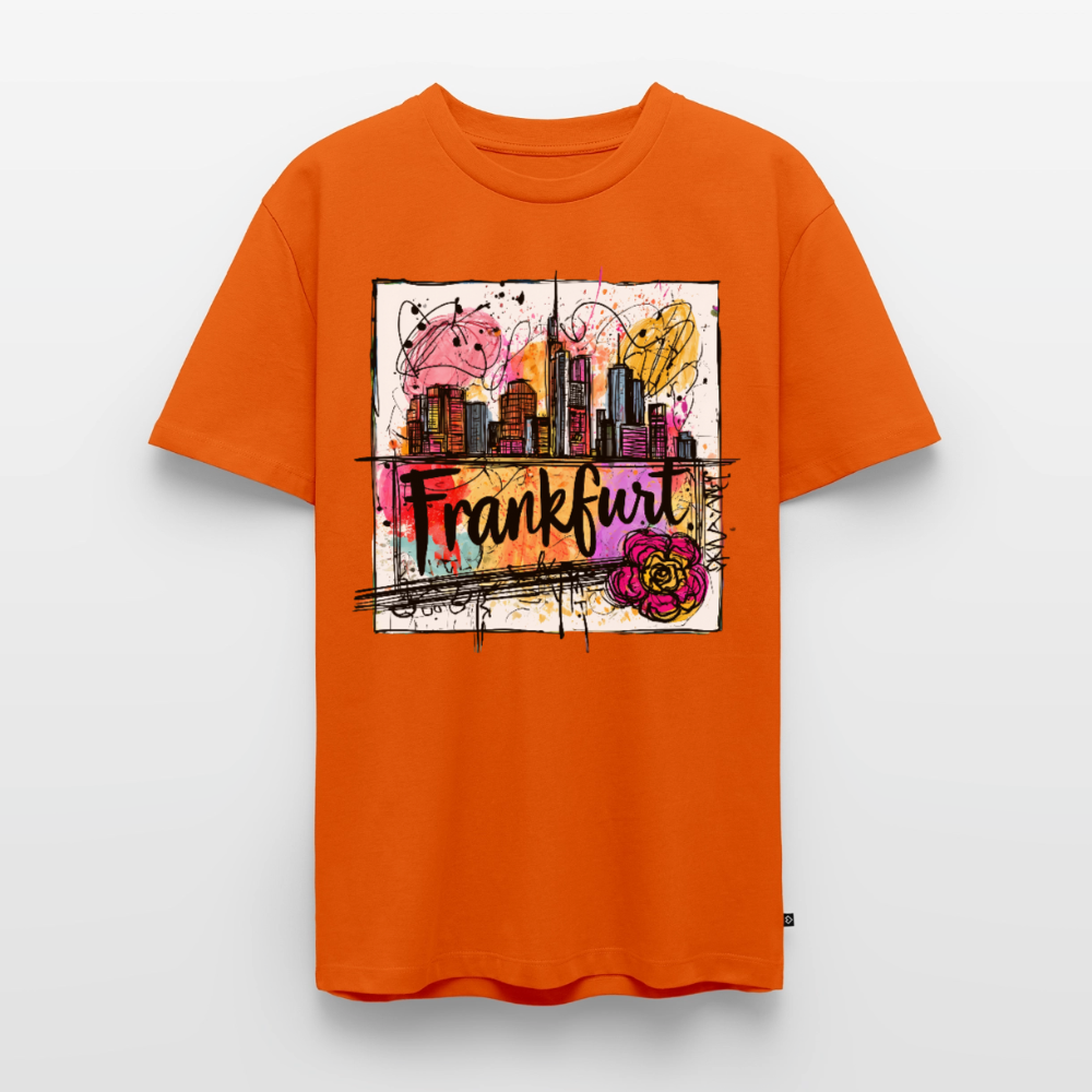 Frankfurt Skyline - Männer Premium T-Shirt - Orange 