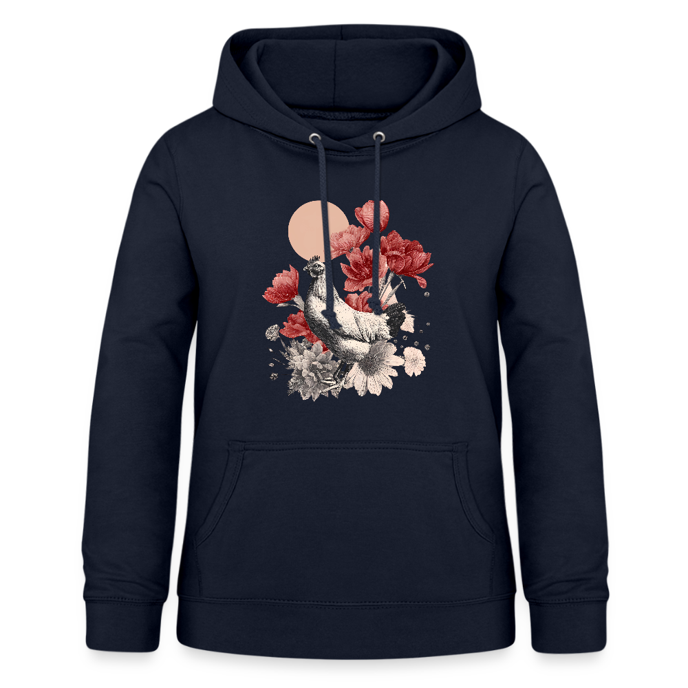 Vintage Boho Blossom Chicken - Frauen Hoodie - Navy