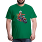 Coole alte Biker Oma - Motorrad Omi  - Männer T-Shirt - Kelly Green