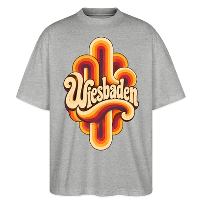 Wiesbaden Retro – Oversized Unisex Bio T-Shirt - Grau meliert
