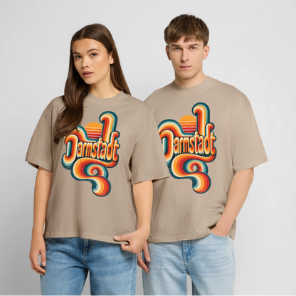 Darmstadt Retro – Oversized Unisex Bio T-Shirt - Steingrau