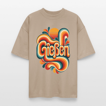 Gießen Retro – Oversized Unisex Bio T-Shirt - Steingrau