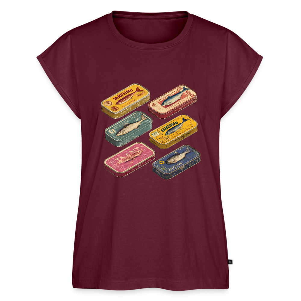 Vintage Sardine Collective - Frauen T-Shirt mit gerollten Ärmeln - by Artful Alchemist