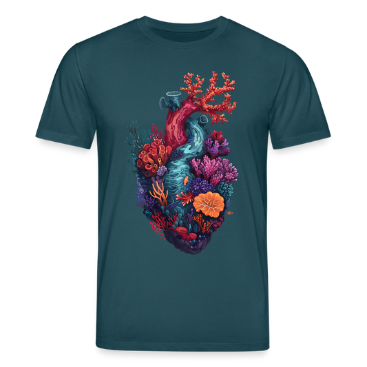 Ocean Heart - Stanley/Stella Unisex Bio-T-Shirt CREATOR - Dunkles Petrol