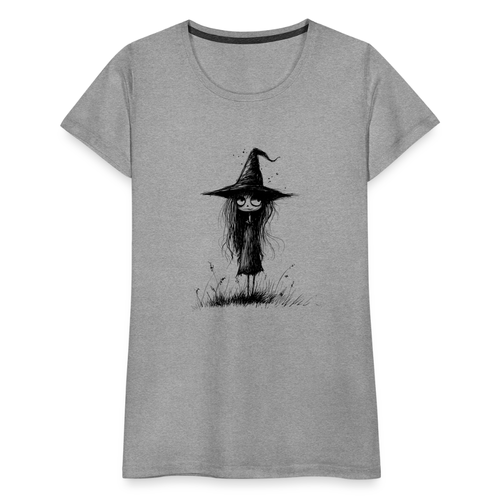 Kleine Hexe - Frauen Premium T-Shirt - Grau meliert