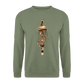 Mystische Qualle mit Mondphasen – Boho Ocean Design - Unisex Pullover - Armeegrün
