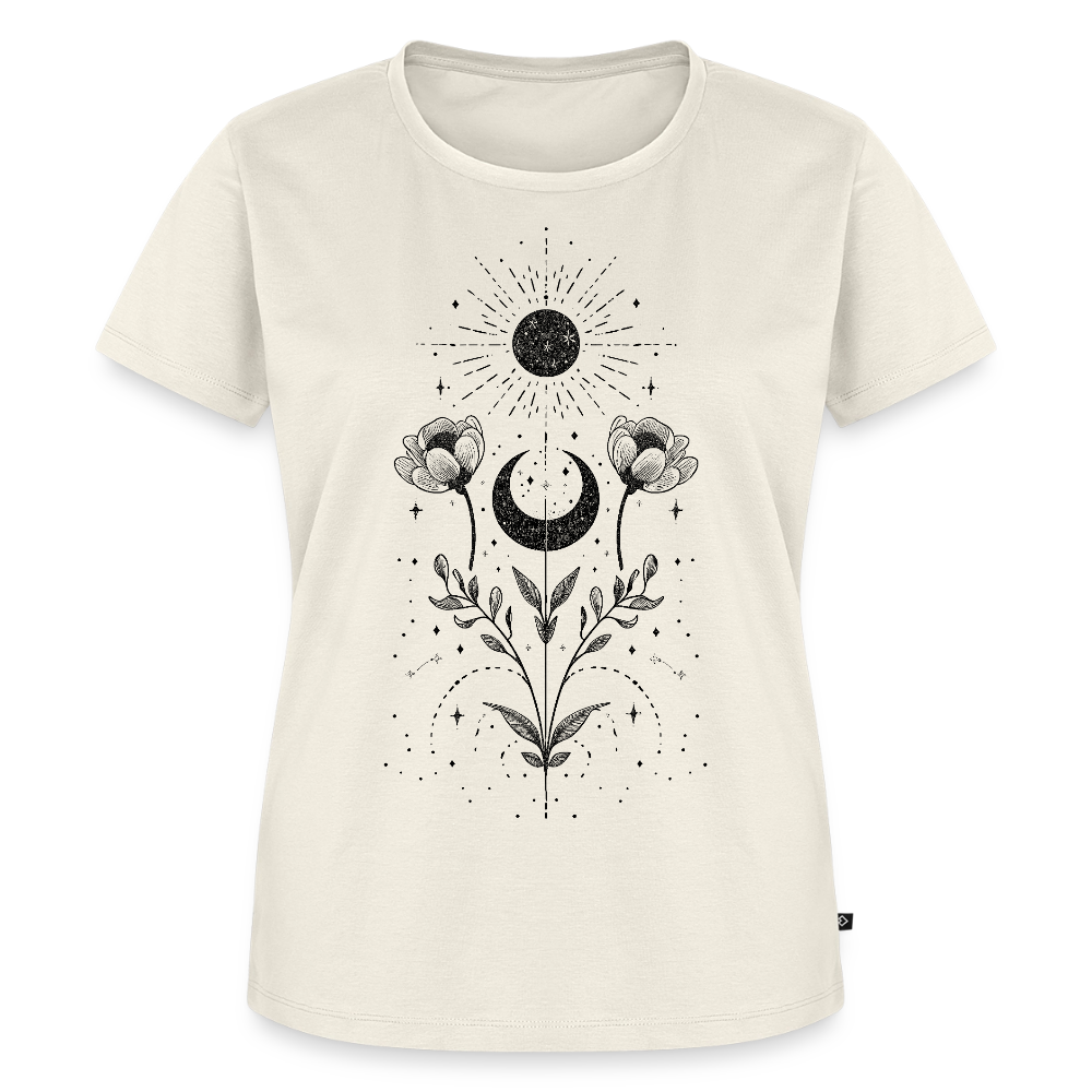 Celestial Bloom – Boho Moon & Sun - Frauen Premium Bio T-Shirt - by Artful Alchemist